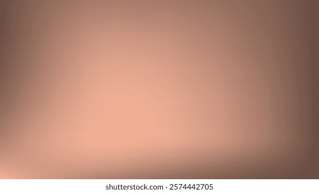 Mocha mousse gradient background. Brown coffee color gradation for abstract neutral backdrop design. Smooth blurred luxury cacao business wallpaper. 3d simple wall graphic with fluid tan tone