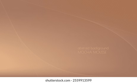 Mocha mousse gradient background, color cream bg, coffee texture, pastel gradation pattern, blur elegant backdrop. Trendy. Abstract soft vector illustration