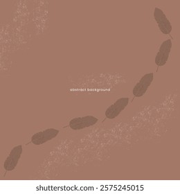 Mocha Mousse Textured Abstract Background with Diagonal Leaf Pattern - Minimalist Natural Design