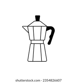 Mocha Pot Doodle Simple Vector Illustration