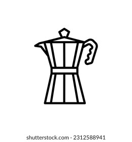 Mocha pot icon. Moka pot icon for website design and mobile, app development, print. mocha icon from coffee shop collection isolated on white background.
