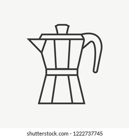 Mocha Pot Modern Simple Vector Icon