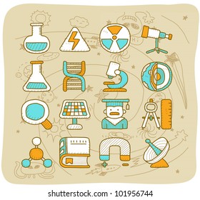 Mocha Series | Science icon set