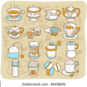 Mocha Series | 
Tea time,coffee,snack,tea icon set