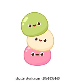 Mochi character design. wallpaper. free space for text. Mochi vector.