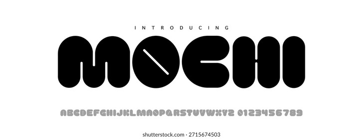 Mochi es una tipografía de pantalla redondeada linda con Formas simples y divertidas, perfecta para diseños infantiles, marcas, logotipos y proyectos divertidos.