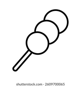 mochi dango icon on white background