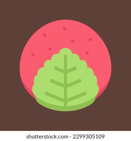 Mochi Dessert Icon Sticker Illustration