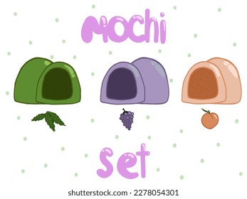 Conjunto de vectores dibujado a mano en Mochi 