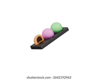 mochi icon 3d illustration render