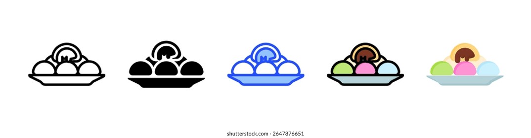 Mochi Icon Collection With Multiple Styles