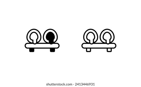Mochi icon design with white background stock illustration