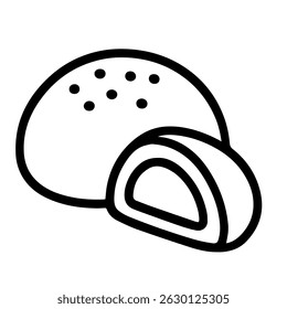 mochi icon on white background vector
Vector Japanese food icon