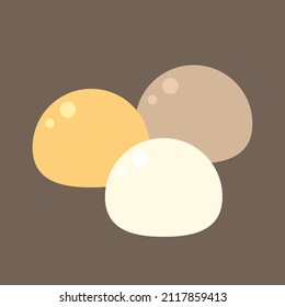 Mochi icon vector. Mochi logo design. Japanese rice dessert.