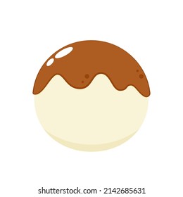 Mochi icon vector. Mochi logo design. Japanese rice dessert.