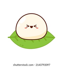 Mochi icon vector. Mochi logo design. Japanese rice dessert.