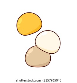 Mochi icon vector. Mochi logo design. Japanese rice dessert.