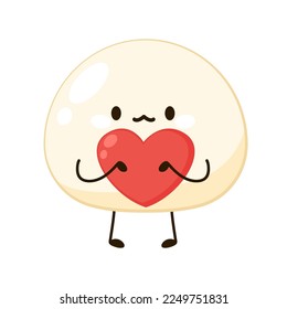 Mochi icon vector. Mochi logo design. Japanese rice dessert. Mochi in Valentine's day.