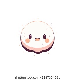 Mochi icon vector. Mochi logo design. Japanese rice dessert.