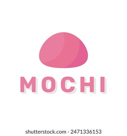 Mochi icon vector. Mochi logo design. Japanese rice dessert. mango, chocolate, original, macha, lemon, blueberry, and sticky rice flavors