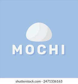Mochi icon vector. Mochi logo design. Japanese rice dessert. mango, chocolate, original, macha, lemon, blueberry, and sticky rice flavors