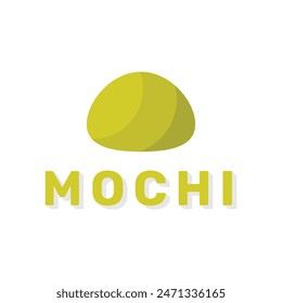 Mochi icon vector. Mochi logo design. Japanese rice dessert. mango, chocolate, original, macha, lemon, blueberry, and sticky rice flavors