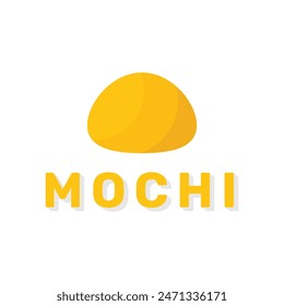 Mochi icon vector. Mochi logo design. Japanese rice dessert. mango, chocolate, original, macha, lemon, blueberry, and sticky rice flavors