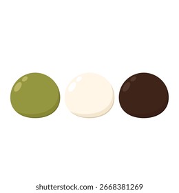 Ícone de Mochi vetor. Design do logotipo da Mochi. Sobremesa de arroz japonesa.