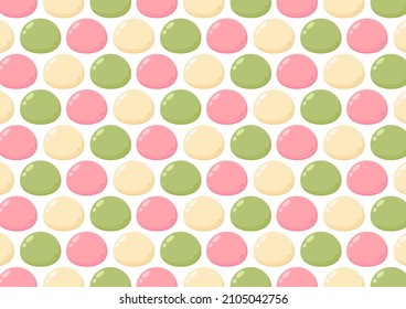 Mochi icon vector. Mochi pattern wallpaper. Japanese rice dessert.