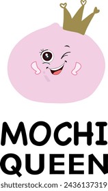 Mochi Queen t-shirt design illustration
