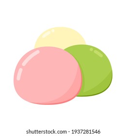 Mochi vector. Mochi on white background.
