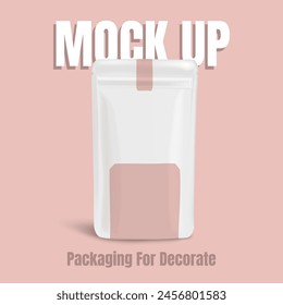 Mock up bag packaging for decorate