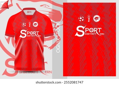 Modelo 83 de la maqueta y del modelo hermoso de la camisa de los deportes usado para diseñar las camisas deportivas impresas, Ilustración vectorial EPS10