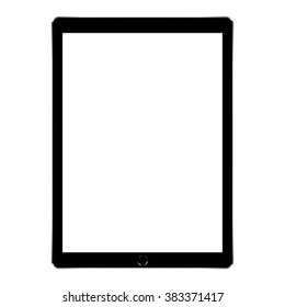 mock up black digital tablet similar to ipades isolated on white vector design