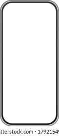 mock up black phone vector isolated on white background