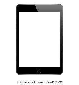 mock up black tablet isolated on white vector design