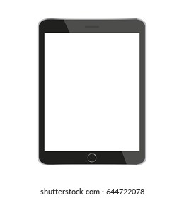 Mock up black tablet isolated on white vector design