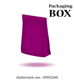 Mock Up Blank Foil Food Or Drink Doypack Bag Packaging. Plastic Pack. For Your Design. Vector EPS10