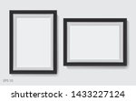Mock up blank picture frame for photographs. Isolated vector illustration 