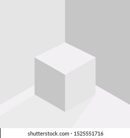 Mock up box in white room
