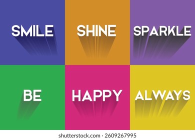 Mock up of colorful Text and quote