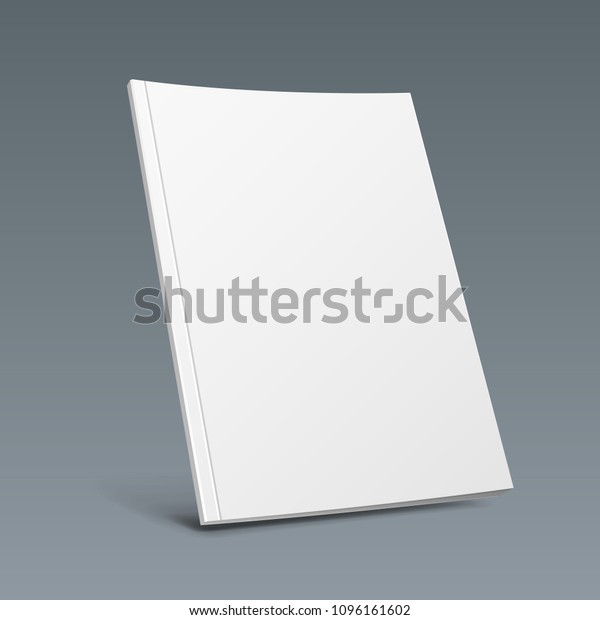 Mock Up Cover Of Magazine, Book, Booklet,\
Brochure. Illustration Isolated On Gray Background. Blank Template\
Ready For Your Design. Vector\
EPS10