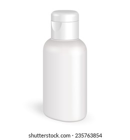  Mock Up Cream, Shampoo, Gel Or Lotion Plastic Bottle On White Background Isolated. Ready For Your Design. Product Packing Vector EPS10
