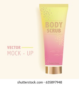 Mock up cream tube, beauty makeup
