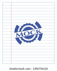 Mock draw (pen strokes). Blue ink. Vector Illustration. Detailed.