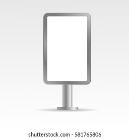 Mock up empty metall bilboard vector illustration eps 10