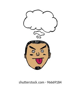 mock expression - bubble comic - vector illustration