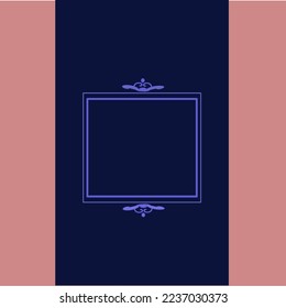 parodiar el marco rarna azul brillante, vector