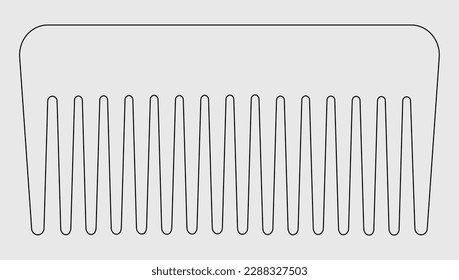 Mock up hairbrush. Comb  icon for hairdresser,barbershop. Comb layout for laser cutting. Comb mockup.