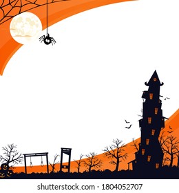 Mock Up Halloween 2020. Scary halloween isolated background. Vector illustration.